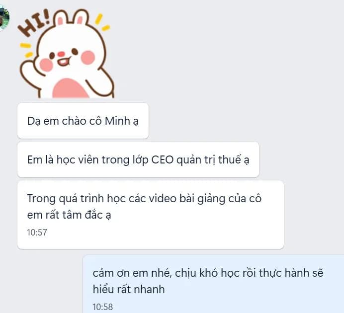 Phản hồi học viên