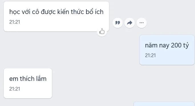 Phản hồi học viên