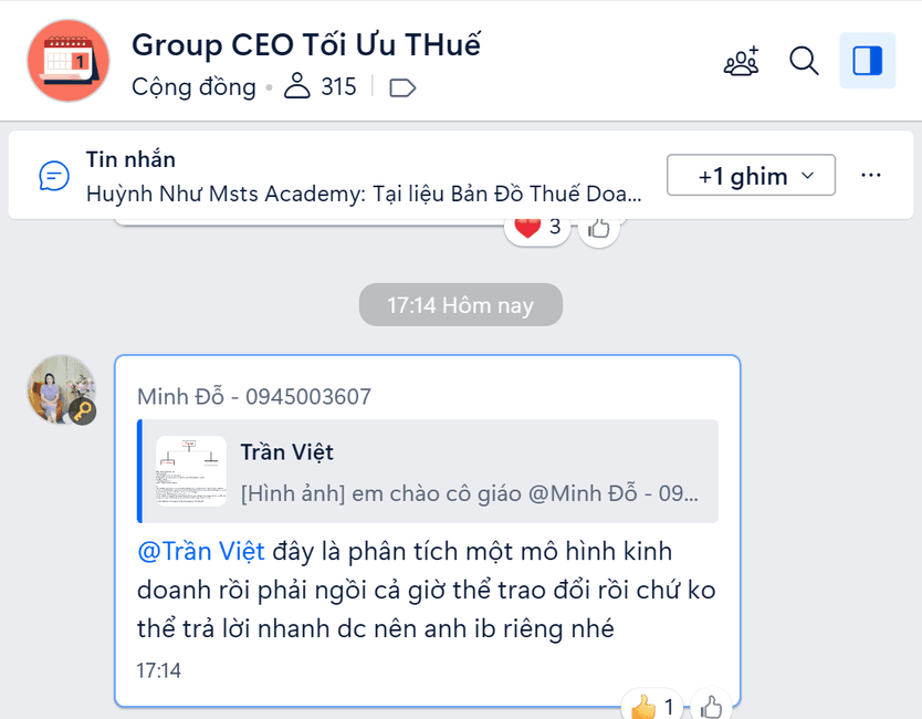 Phản hồi học viên về khóa học Thuế CEO
